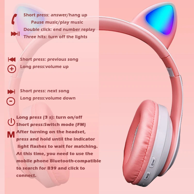 Cat Ears Wireless Headphone