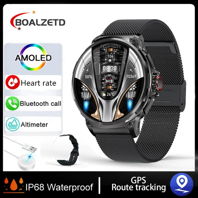 2025 Military 1.85-inch Ultra HD Smart Healthy watch GPS Bluetooth Call 710Mah Battery Sports Fitness smartwatch For IOS Android