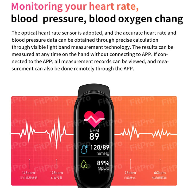 Fitness bracelet blood pressuremeter for xiaomi smart band8 activity bracelet fitness tracker bracelet smart bracelet mi band